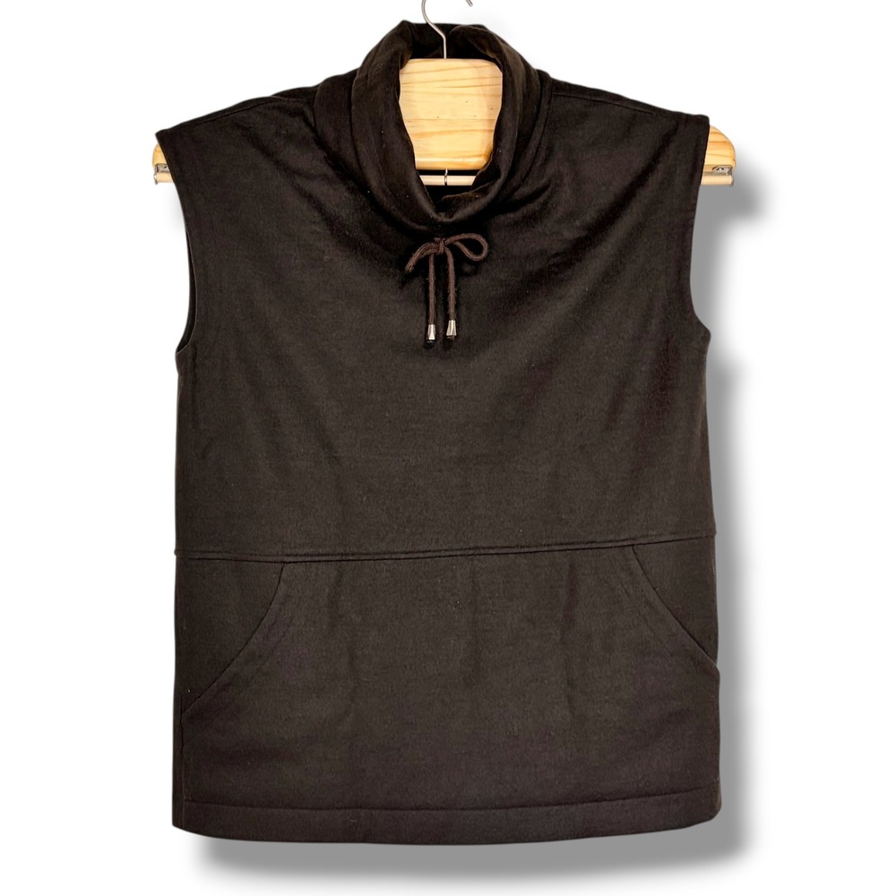 Kal Rieman‎ Cowl Neck Sleeveless Wool Pullover Vest Designer Womens Medium USA